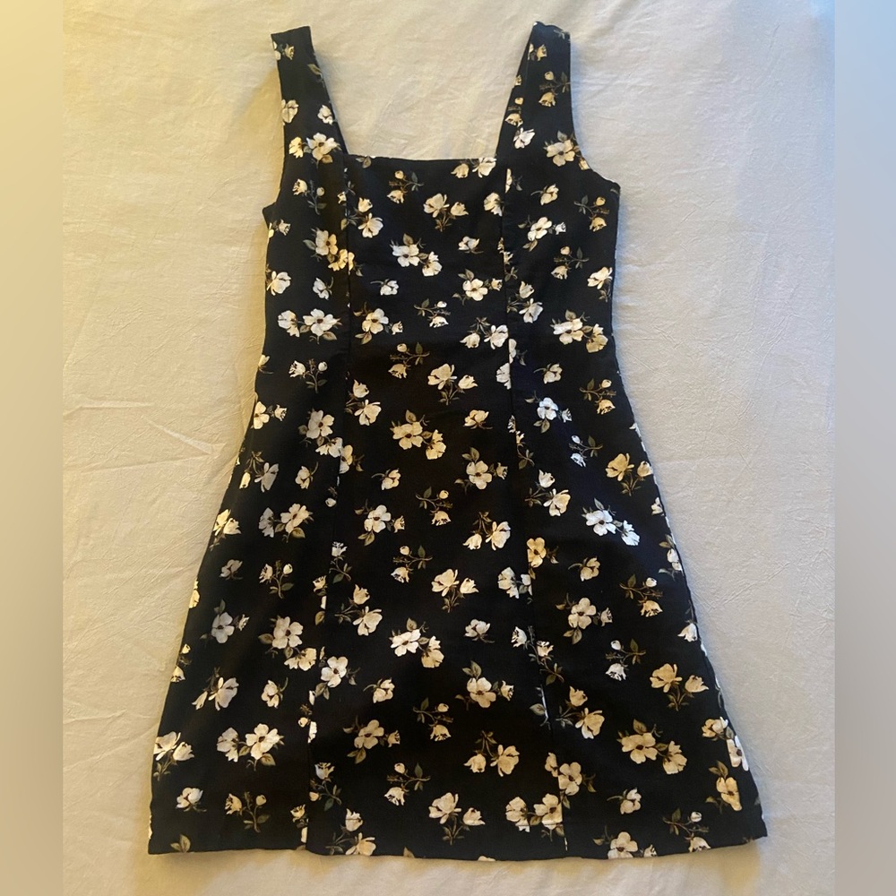 Old Navy Black Floral Mini Dress